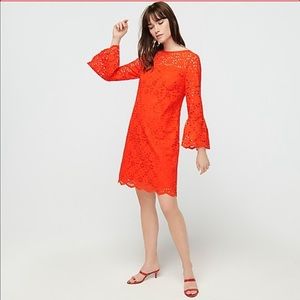 J. Crew bell-sleeved embroidered eyelet dress